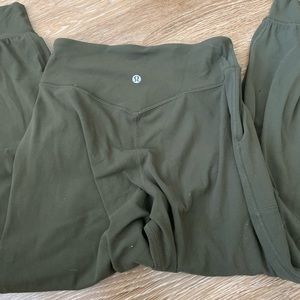 Lululemon Women's on The Move Slim Fit Align High-Rise Jogger Pants - Dark Olive